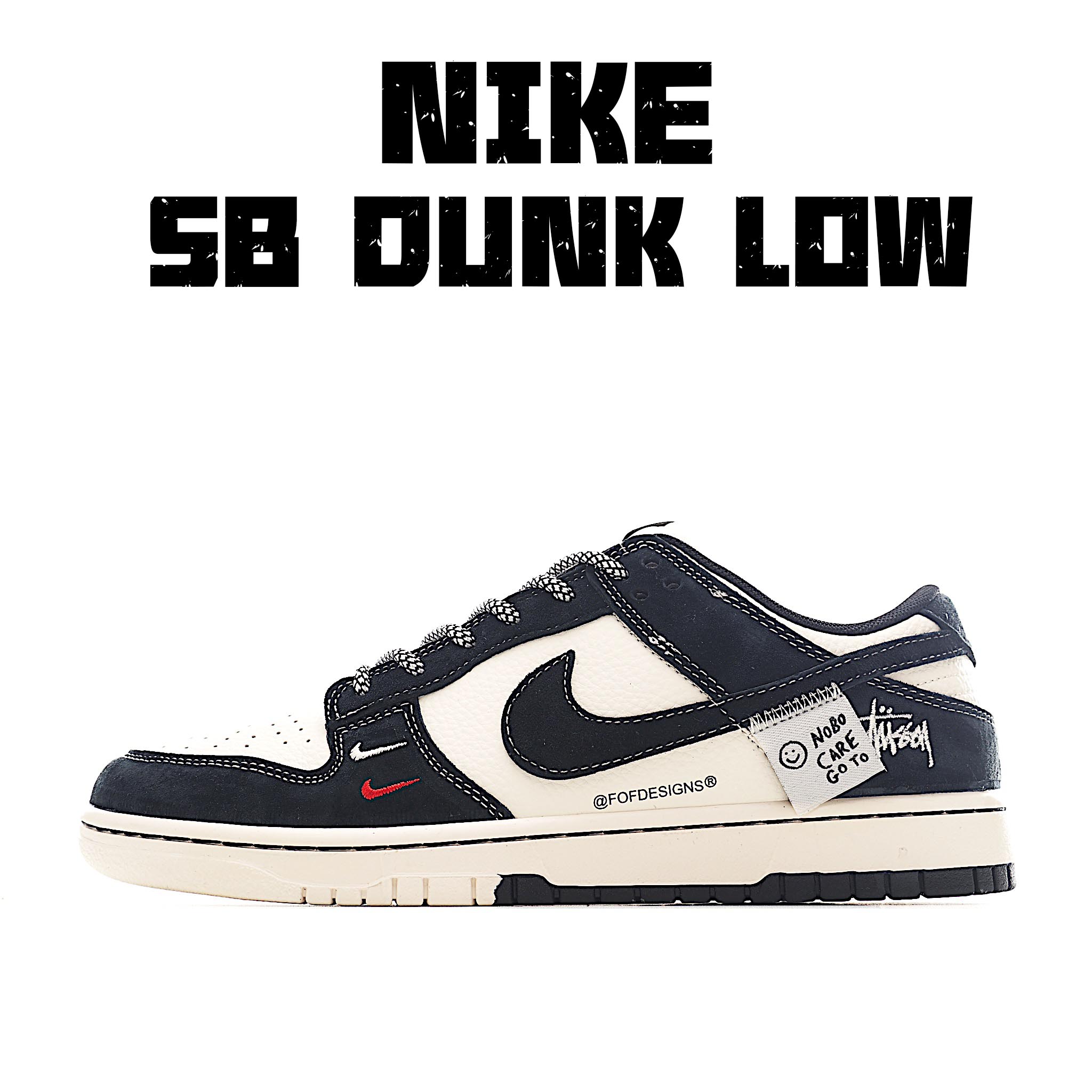 Nike SB Dunk Low 斯图西系列 贴布黑勾 周年高端定制 低帮休闲板鞋 YX5066-295
