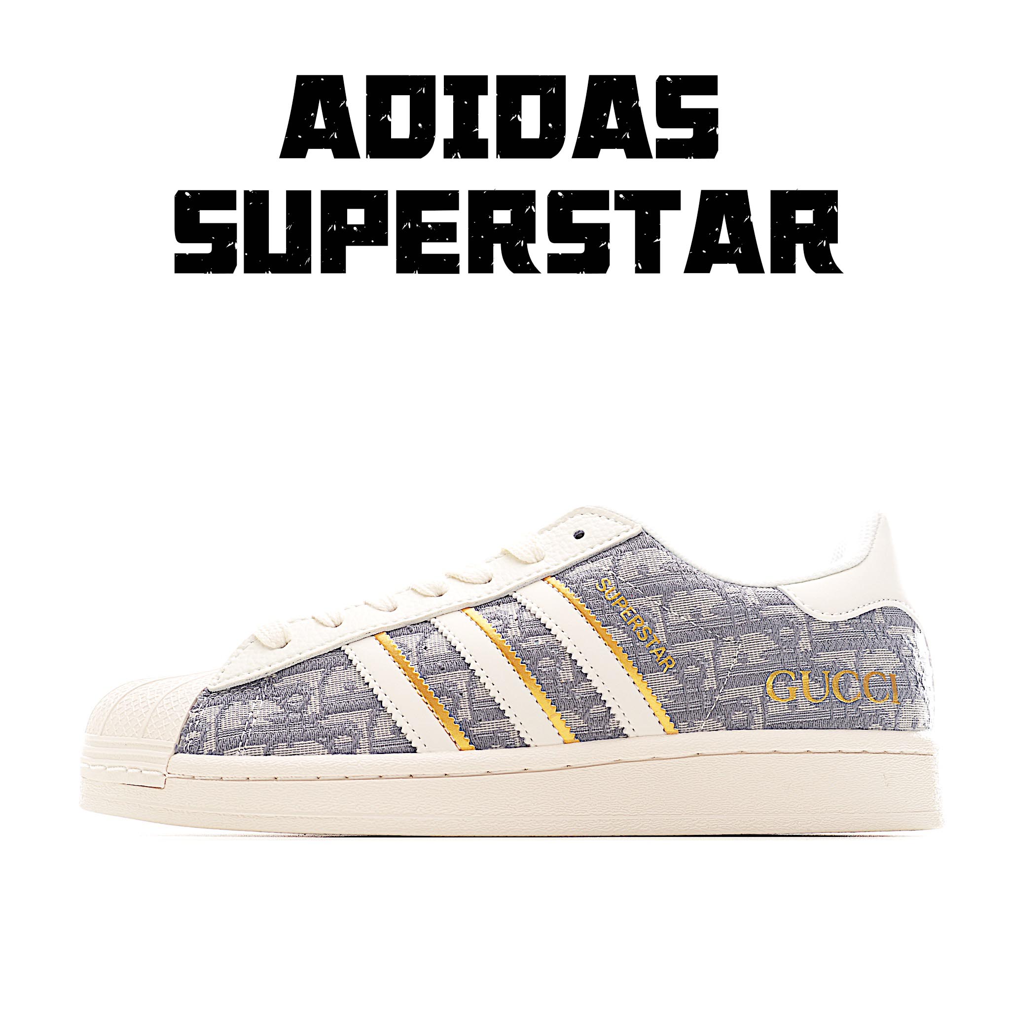 AD Originals Superstar x 古驰 x 迪奥联名款 白灰 JY8906
