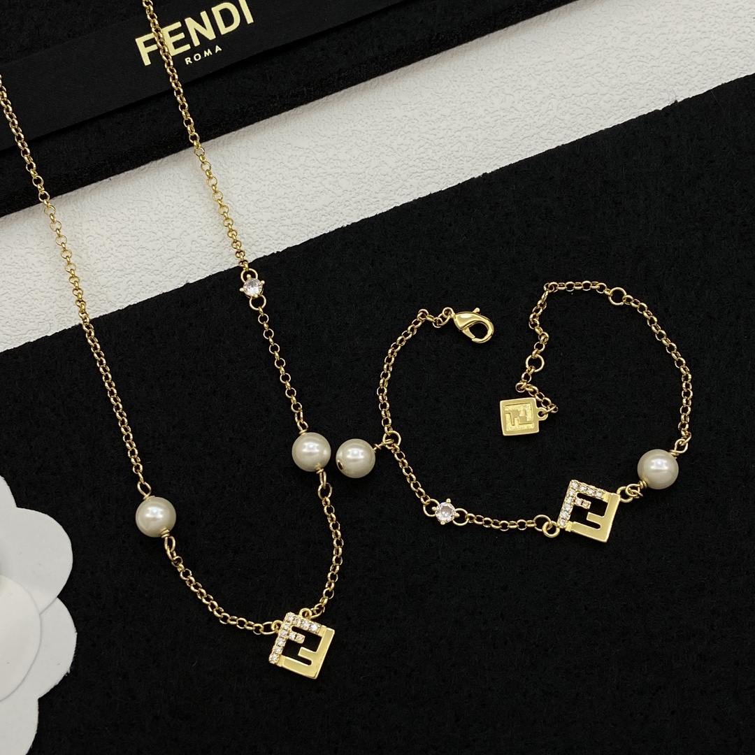 Fendi Haute Couture Haute Couture Fine Jewelry Necklace Bracelet Ring