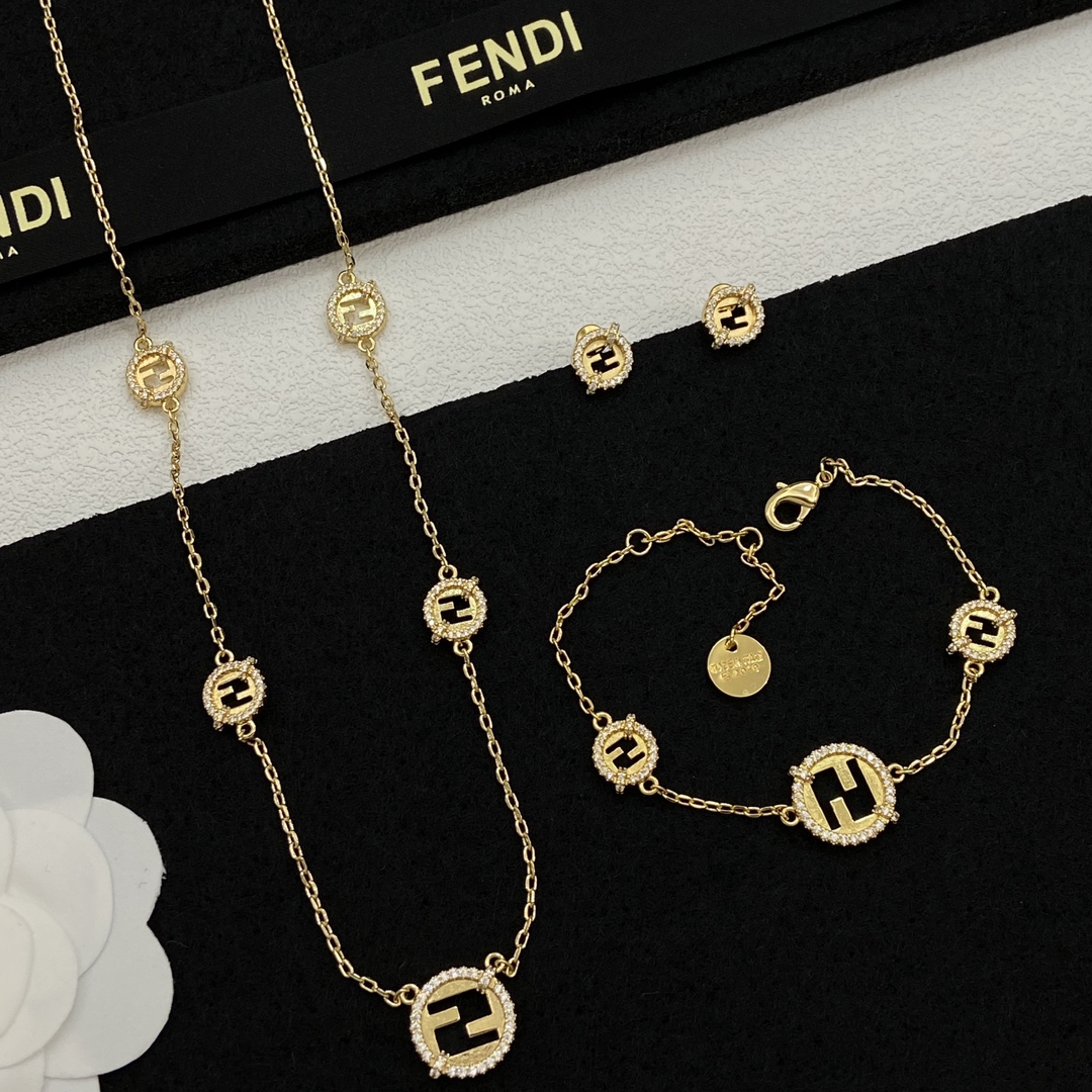 Fendi Haute Couture Haute Couture Fine Jewelry Necklace Bracelet Ring