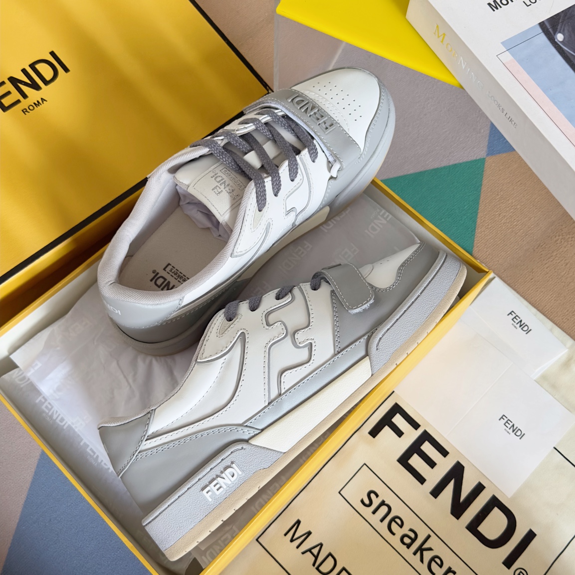 Fendi Fendi芬迪match系列 魔术贴 休闲 运动鞋 板鞋