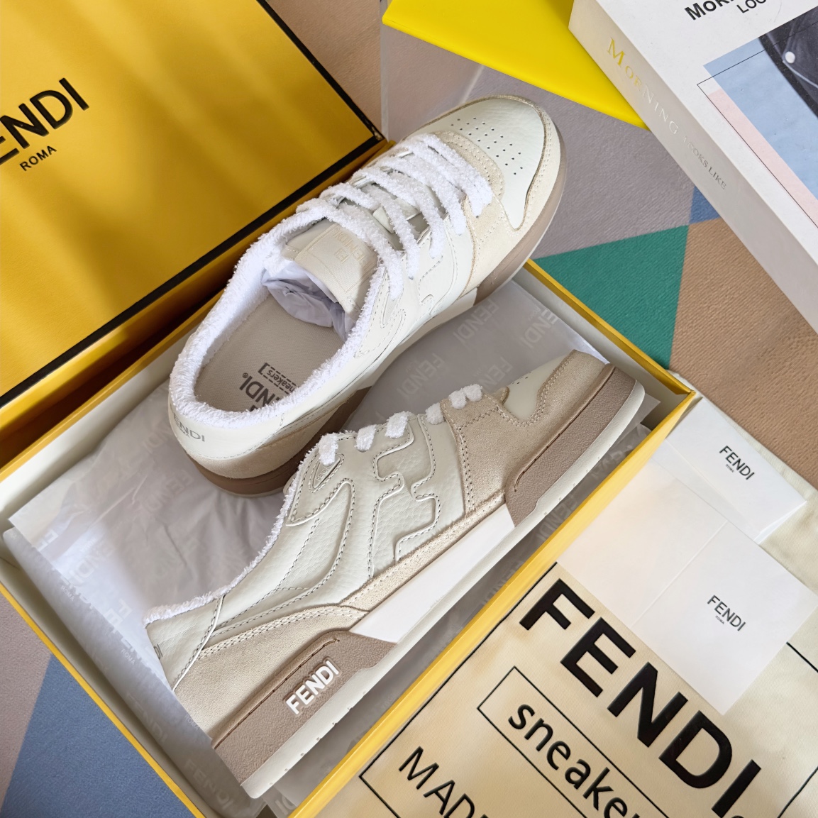 Fendi Fendi芬迪match系列 魔术贴 休闲 运动鞋 板鞋