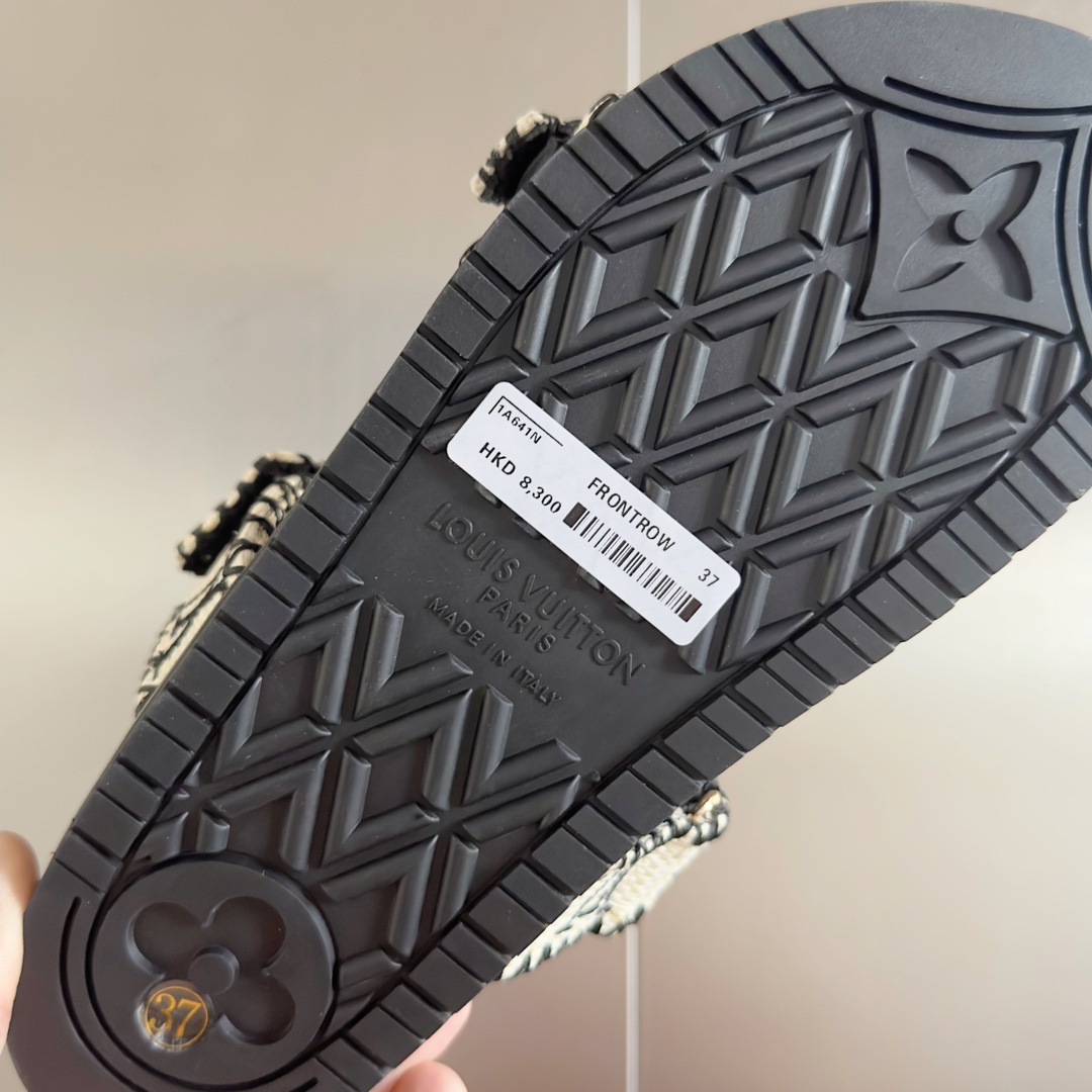 Louis Vuitton LV路易威登L家驴牌BOM DIA COMFORT系列 魔术贴 牛仔布 老花 凉鞋 平底凉拖鞋