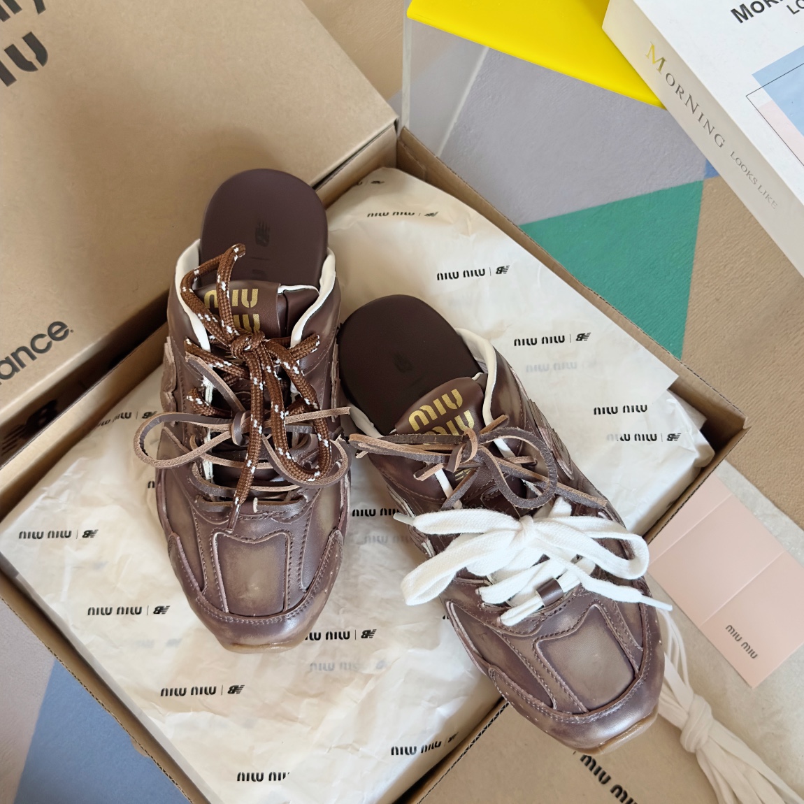 Miu Miu 缪缪MiuMiu x New Balance新百伦 NB530 半拖鞋 休闲 运动鞋 阿甘鞋 德训鞋