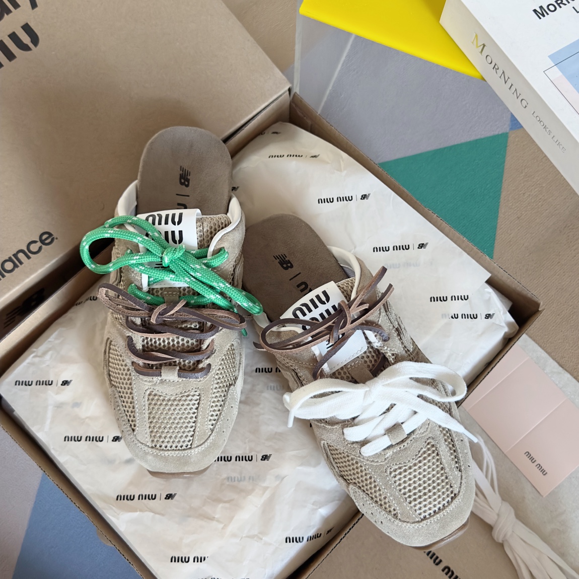 Miu Miu 缪缪MiuMiu x New Balance新百伦 NB530 半拖鞋 休闲 运动鞋 阿甘鞋 德训鞋