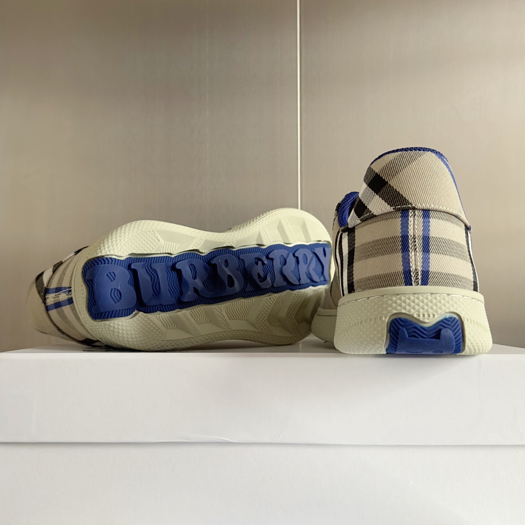 Burberry Men's Box Check Knit Sneakers Lace-up Thick-soled Casual Shoes 10 i1722265590 5495 4