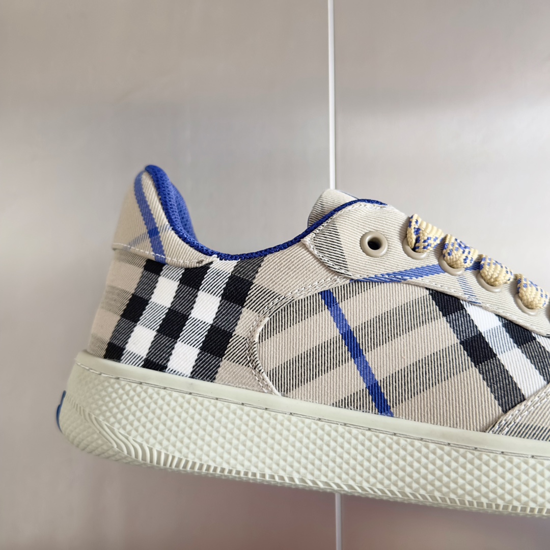 Burberry Men's Box Check Knit Sneakers Lace-up Thick-soled Casual Shoes 9 i1722265590 7120 1