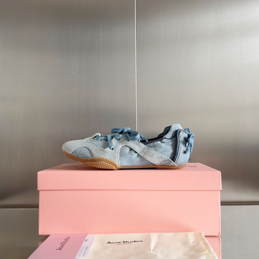 顶级版本：女款
Acne studios 24FW 丹宁牛仔布 芭蕾舞鞋 休闲 运动鞋
原版购入开发 做