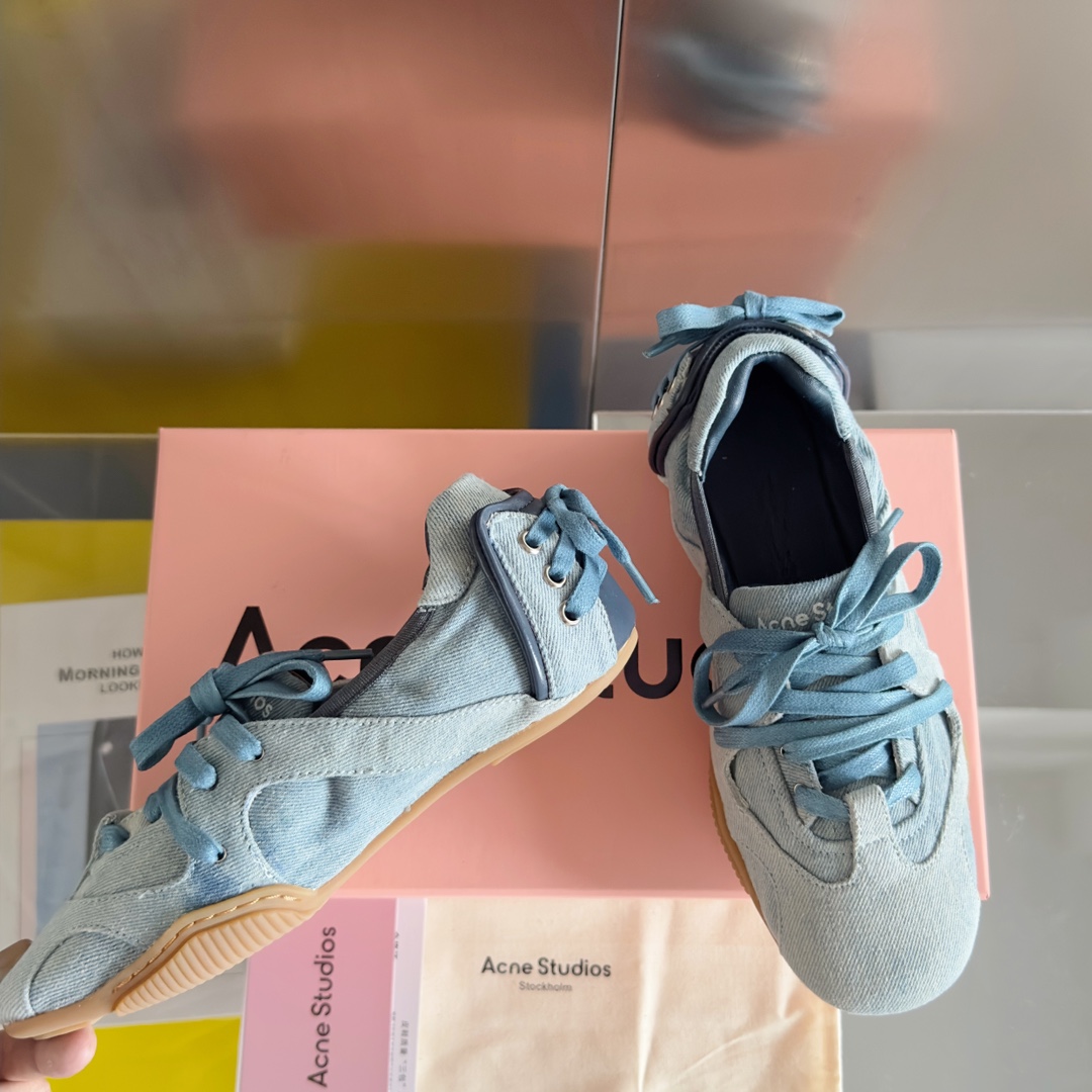 顶级版本：女款
Acne studios 24FW 丹宁牛仔布 芭蕾舞鞋 休闲 运动鞋
原版购入开发 做