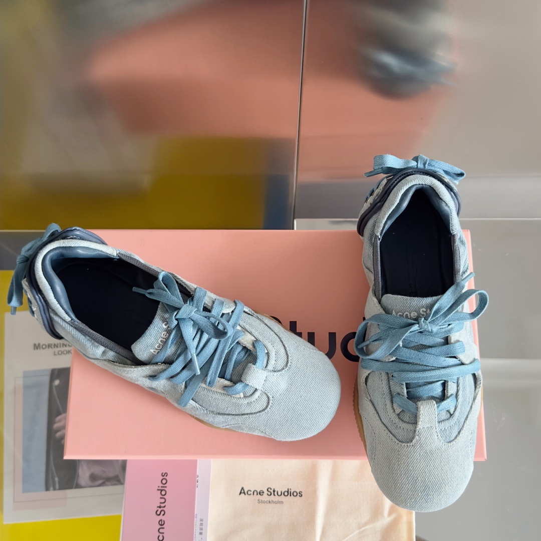 顶级版本：女款
Acne studios 24FW 丹宁牛仔布 芭蕾舞鞋 休闲 运动鞋
原版购入开发 做