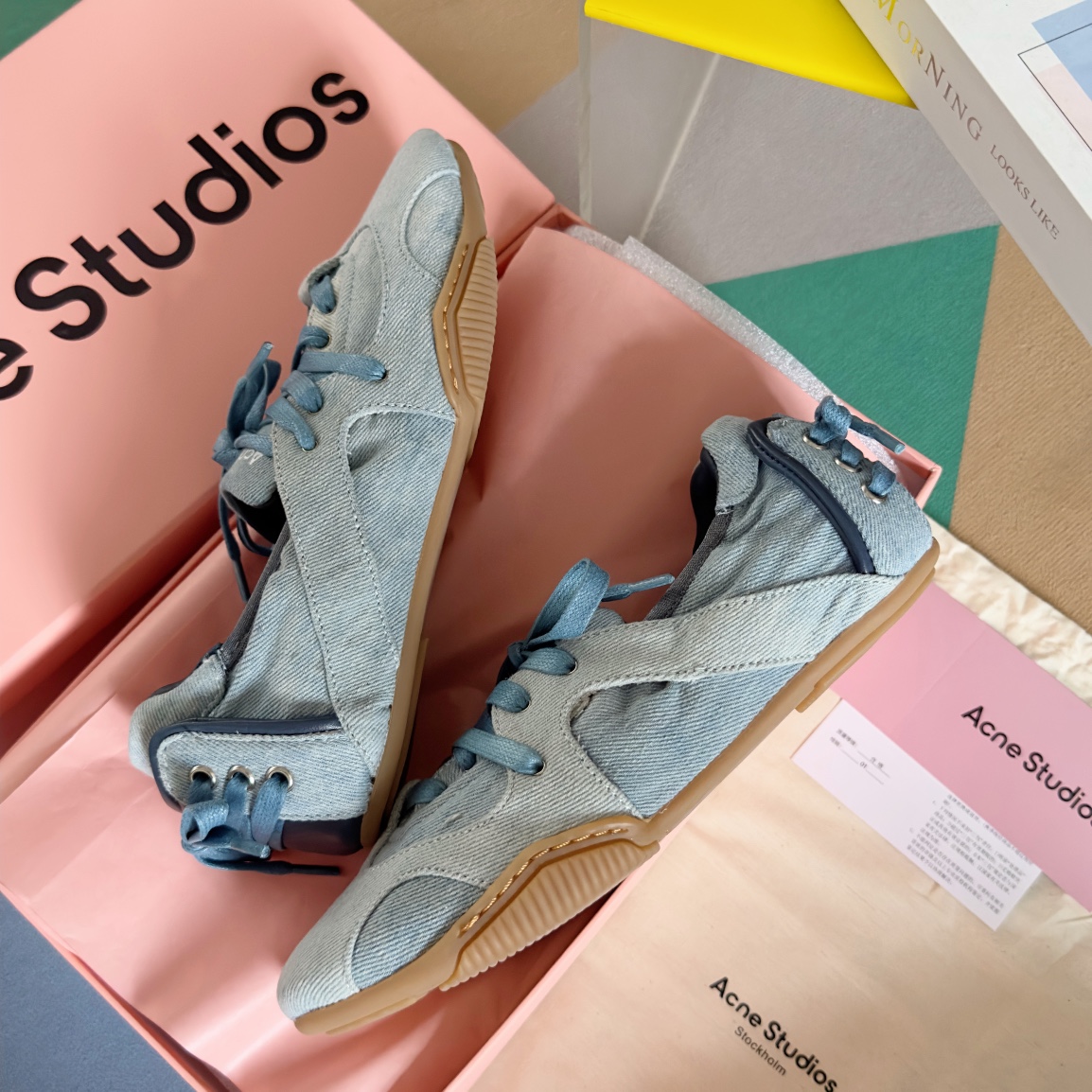 顶级版本：女款
Acne studios 24FW 丹宁牛仔布 芭蕾舞鞋 休闲 运动鞋
原版购入开发 做