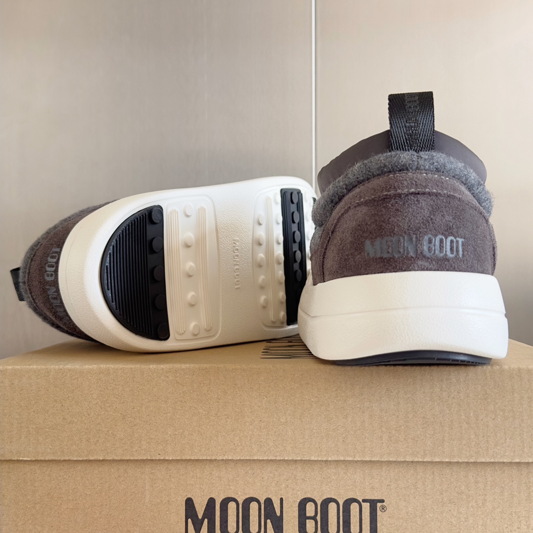 顶级版本MoonBoot最新24秋冬新款PARKSOFT系列毛毛虫厚底休闲鞋一脚蹬雪地靴棉靴原版购入开发