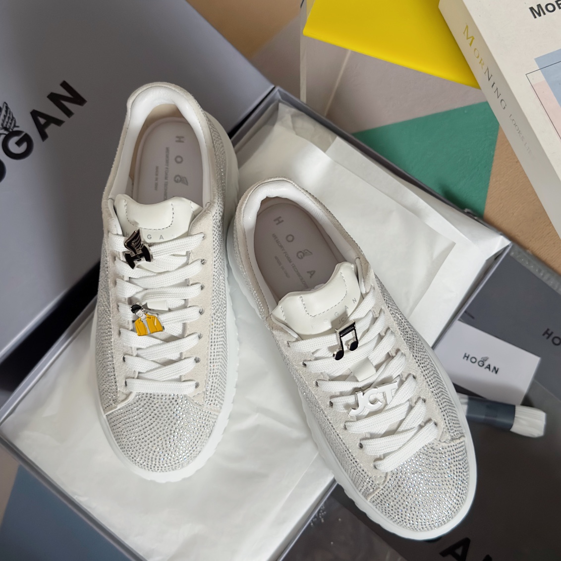 Mejor réplica de diseñador
 Hogan Zapatos Zapatillas deportivas Calzado informal Mujeres Cuero vaca Casual