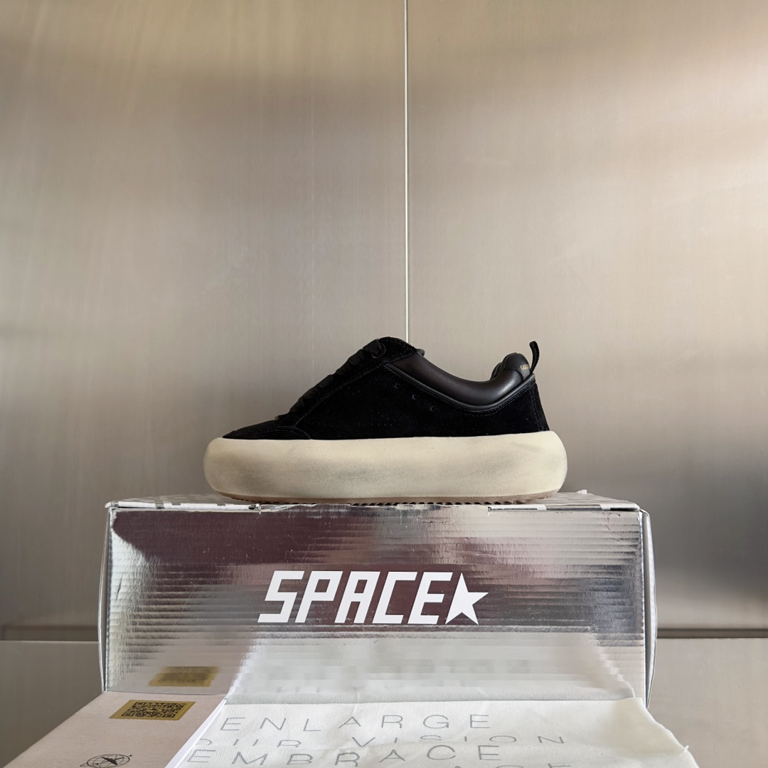 Versión superior: Pareja modelo GGDB zapatos de mujer serie Space-Star Cube, retro, desgastado, suela gruesa,…