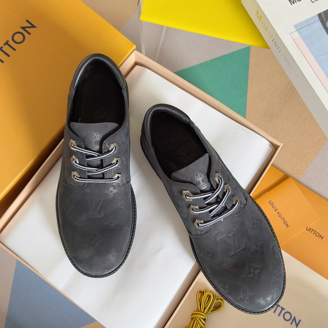 LV x Timberland Collaboration: Monogram Leather Ankle Boots for Men