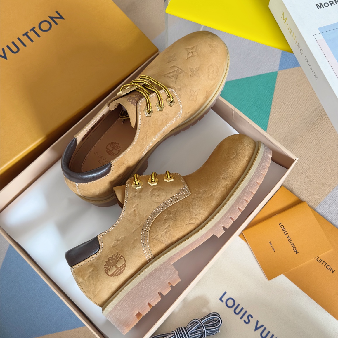 LV x Timberland Collaboration: Monogram Leather Ankle Boots for Men - 图片 4