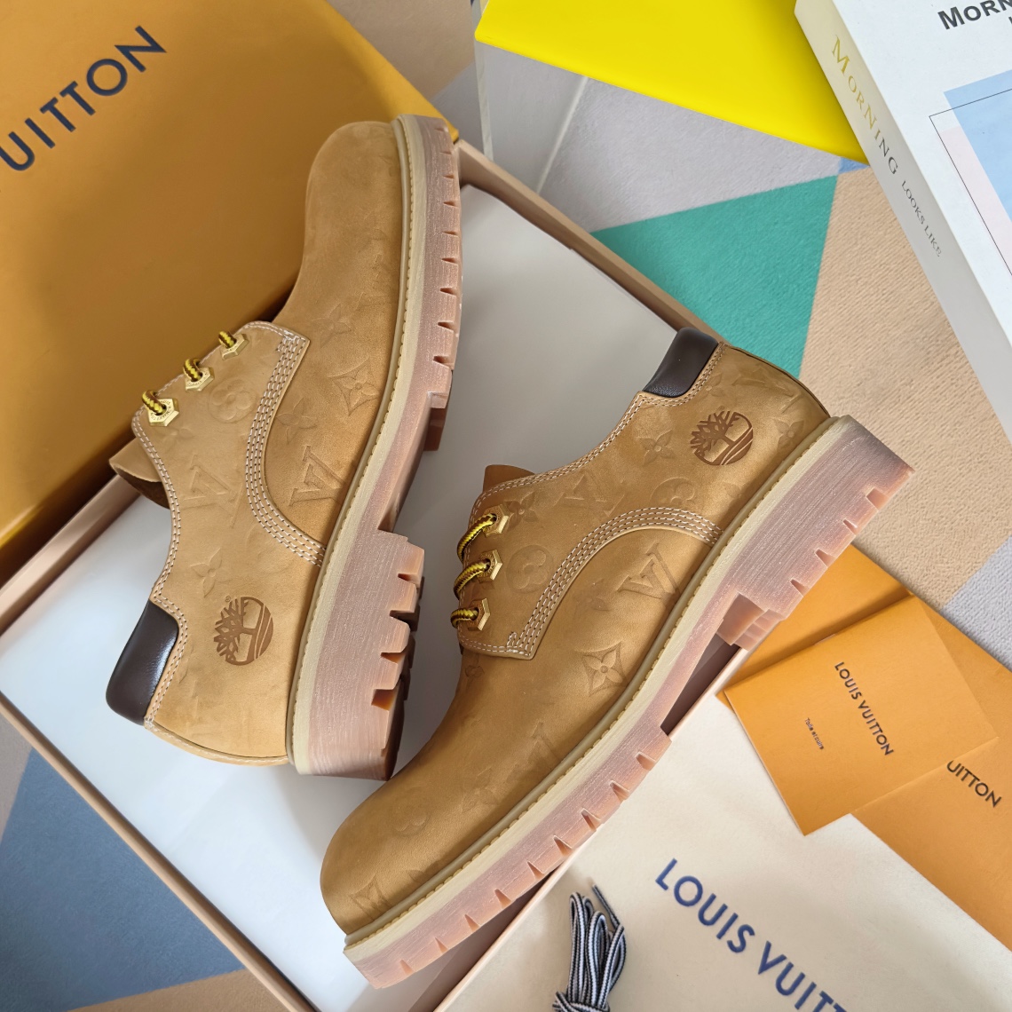 LV x Timberland Collaboration: Monogram Leather Ankle Boots for Men - 图片 6