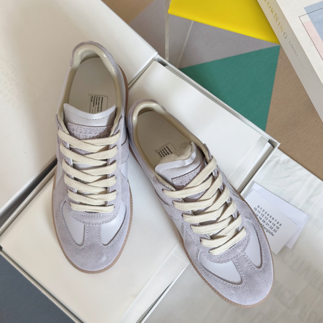 Maison Margiela MM6 Unisex Leather & Suede Sneakers - Casual & Sporty 1 Maison Margiela MM6 Unisex Leather & Suede Sneakers - Casual & Sporty