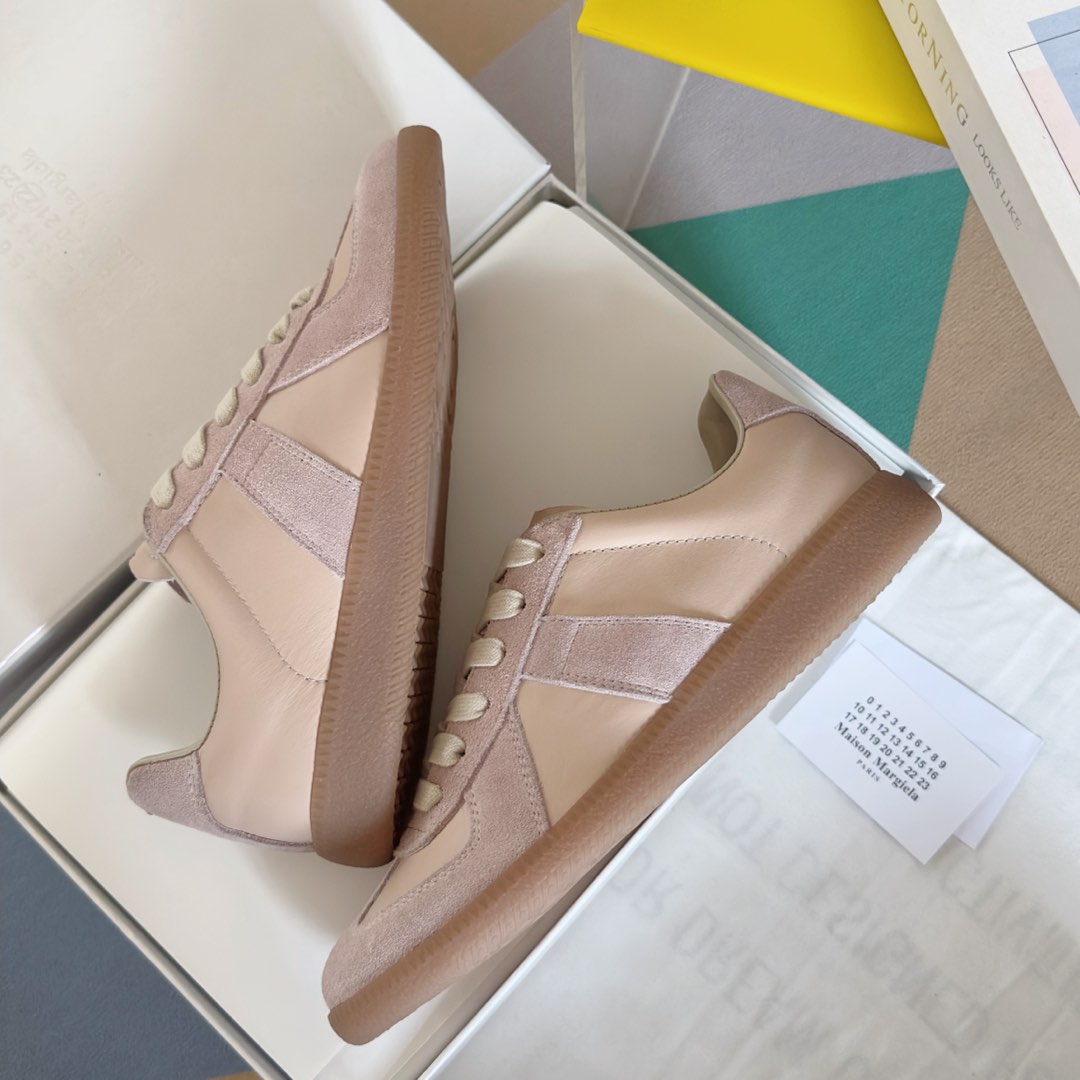 Maison Margiela MM6 Pastel Pink Leather & Suede Sneakers, Unisex Style 7 i1735641153709 7925 0 5