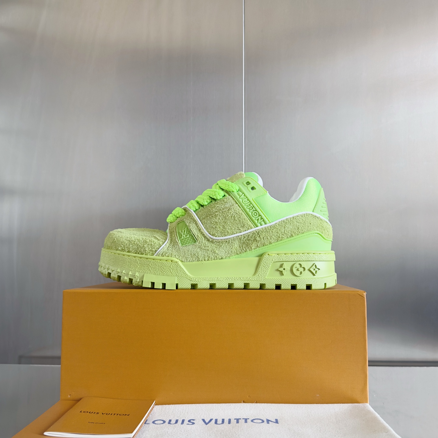 Louis Vuitton LV驴牌L家最新 胖墩墩 胖嘟嘟 胖丁TRAINER MAXI面包鞋 滑板鞋 休闲 运动鞋 DIY串珠