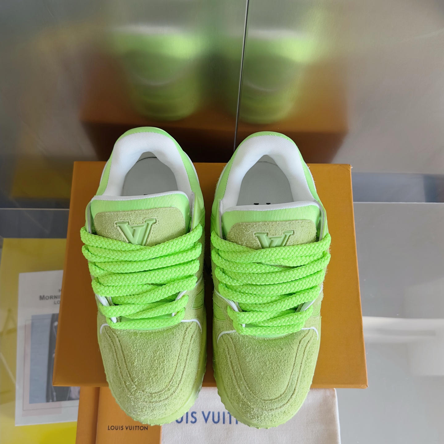 Louis Vuitton LV驴牌L家最新 胖墩墩 胖嘟嘟 胖丁TRAINER MAXI面包鞋 滑板鞋 休闲 运动鞋 DIY串珠