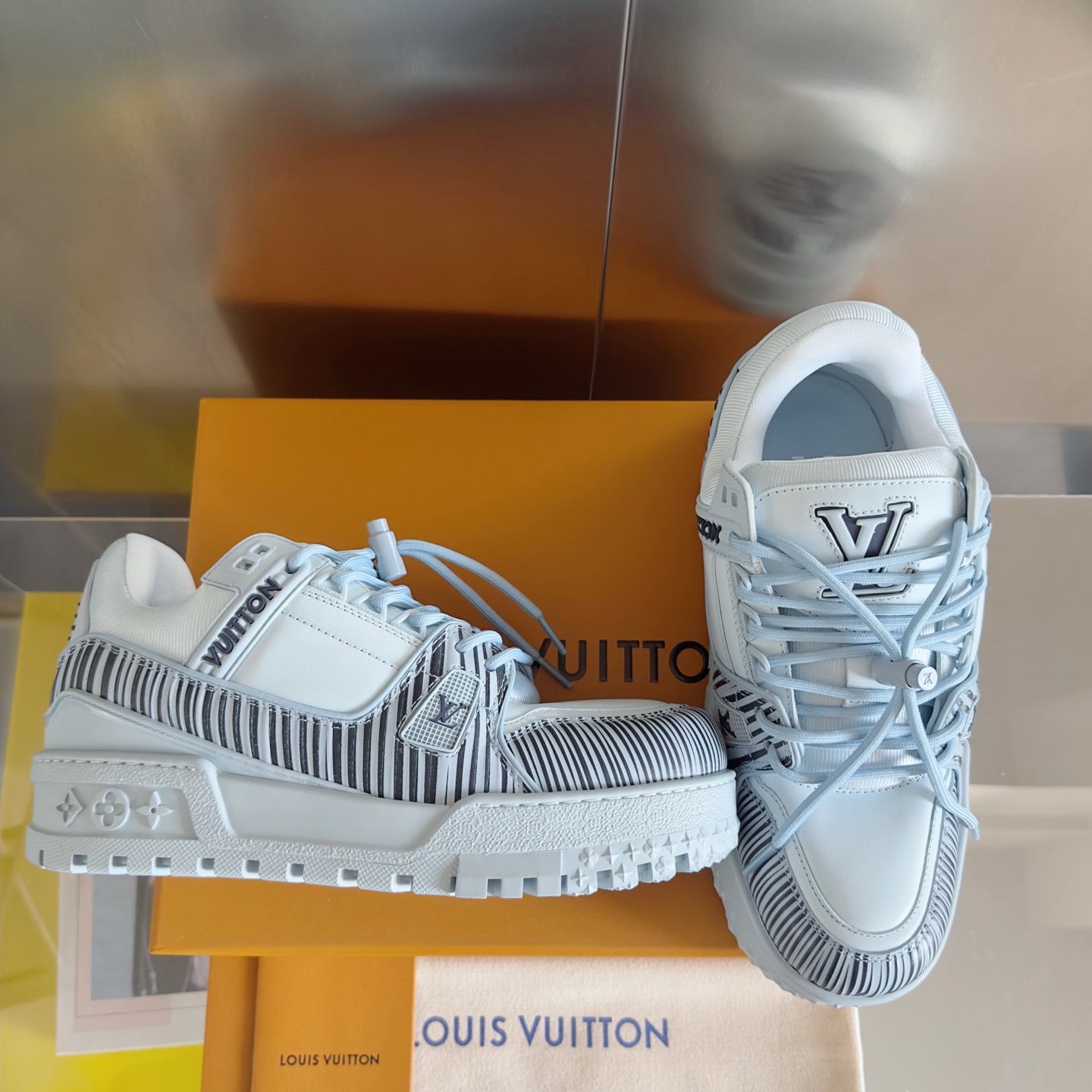Louis Vuitton LV x Park Seo-Bo联名款 Trainer Maxi系列 胖丁 面包鞋 休闲运动鞋