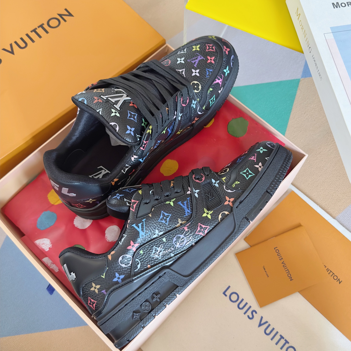 Louis Vuitton LV x TM LV Trainer 路易威登x村上隆 联名款 休闲 运动鞋 滑板鞋