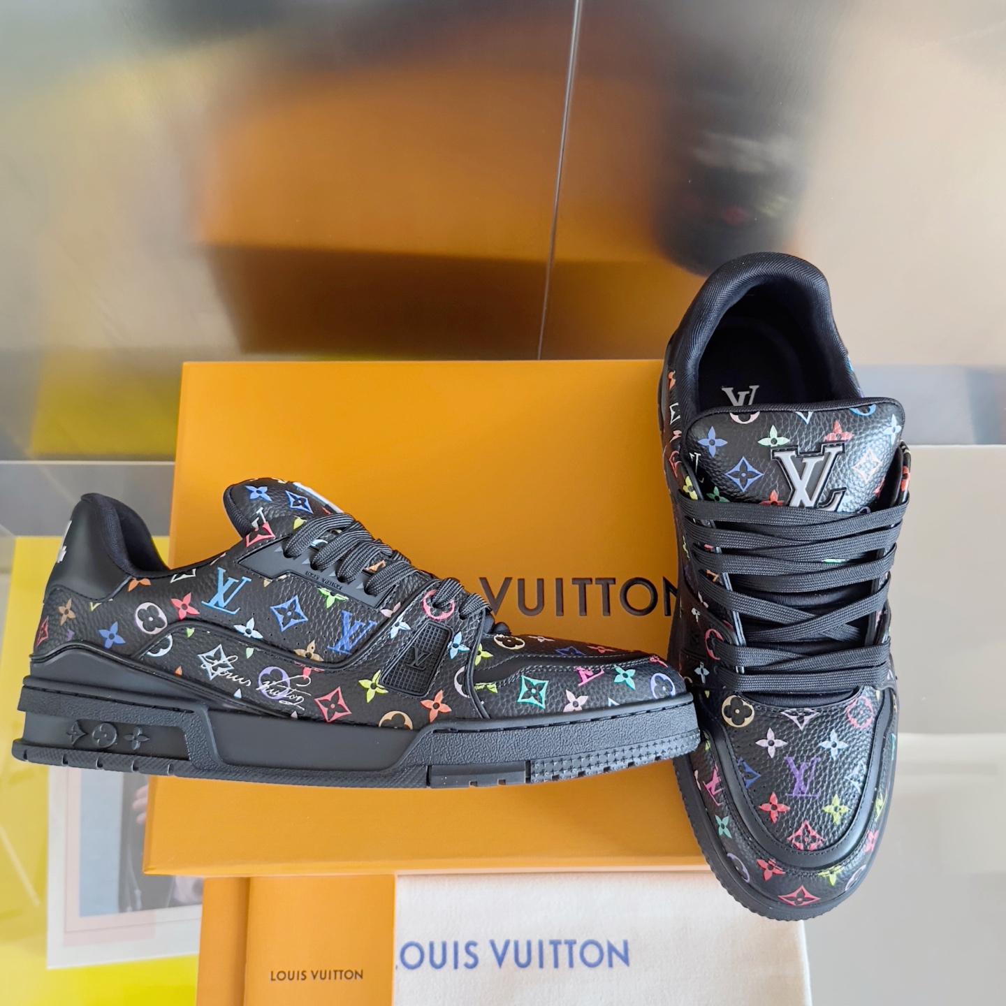 Louis Vuitton LV x TM LV Trainer 路易威登x村上隆 联名款 休闲 运动鞋 滑板鞋