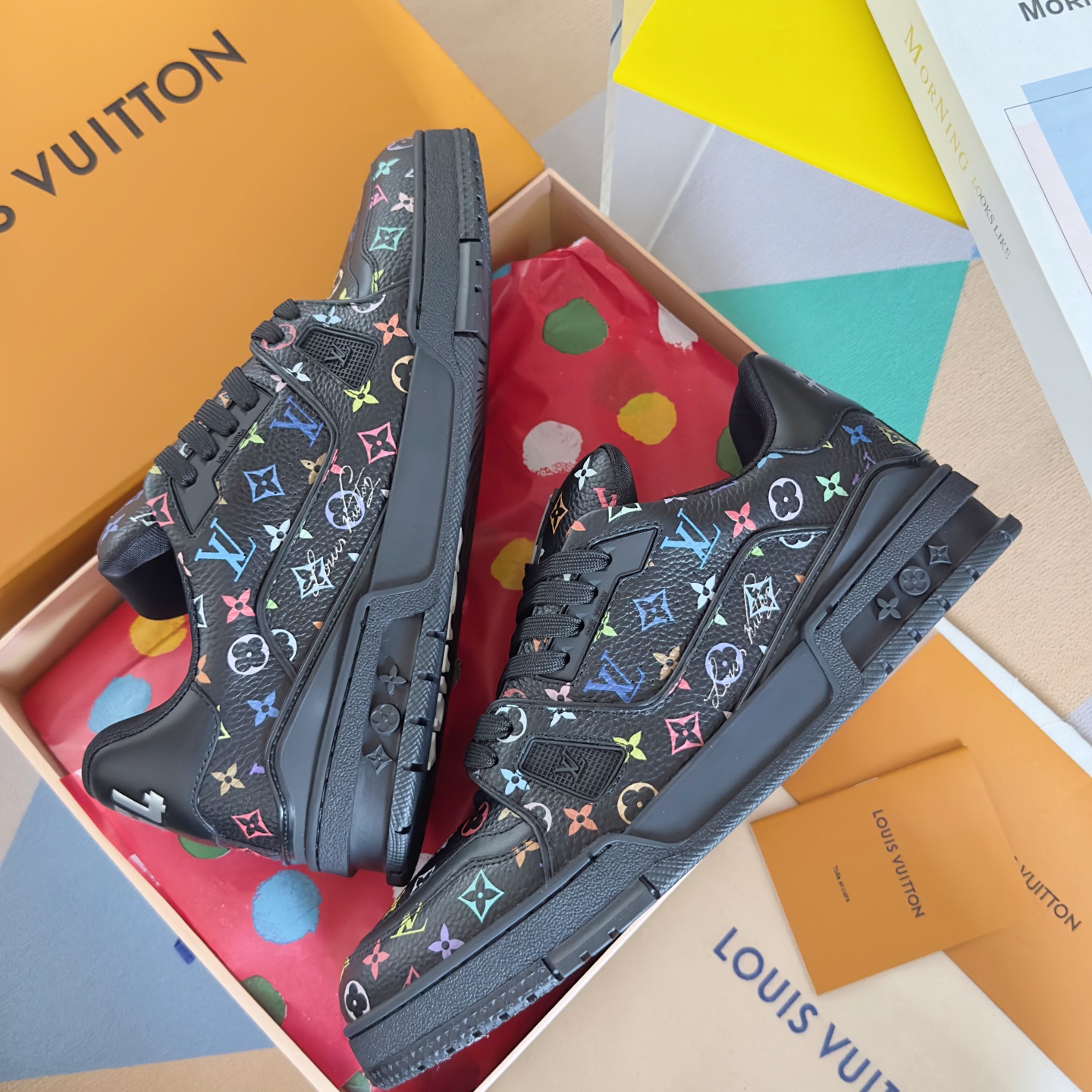 Louis Vuitton LV x TM LV Trainer 路易威登x村上隆 联名款 休闲 运动鞋 滑板鞋