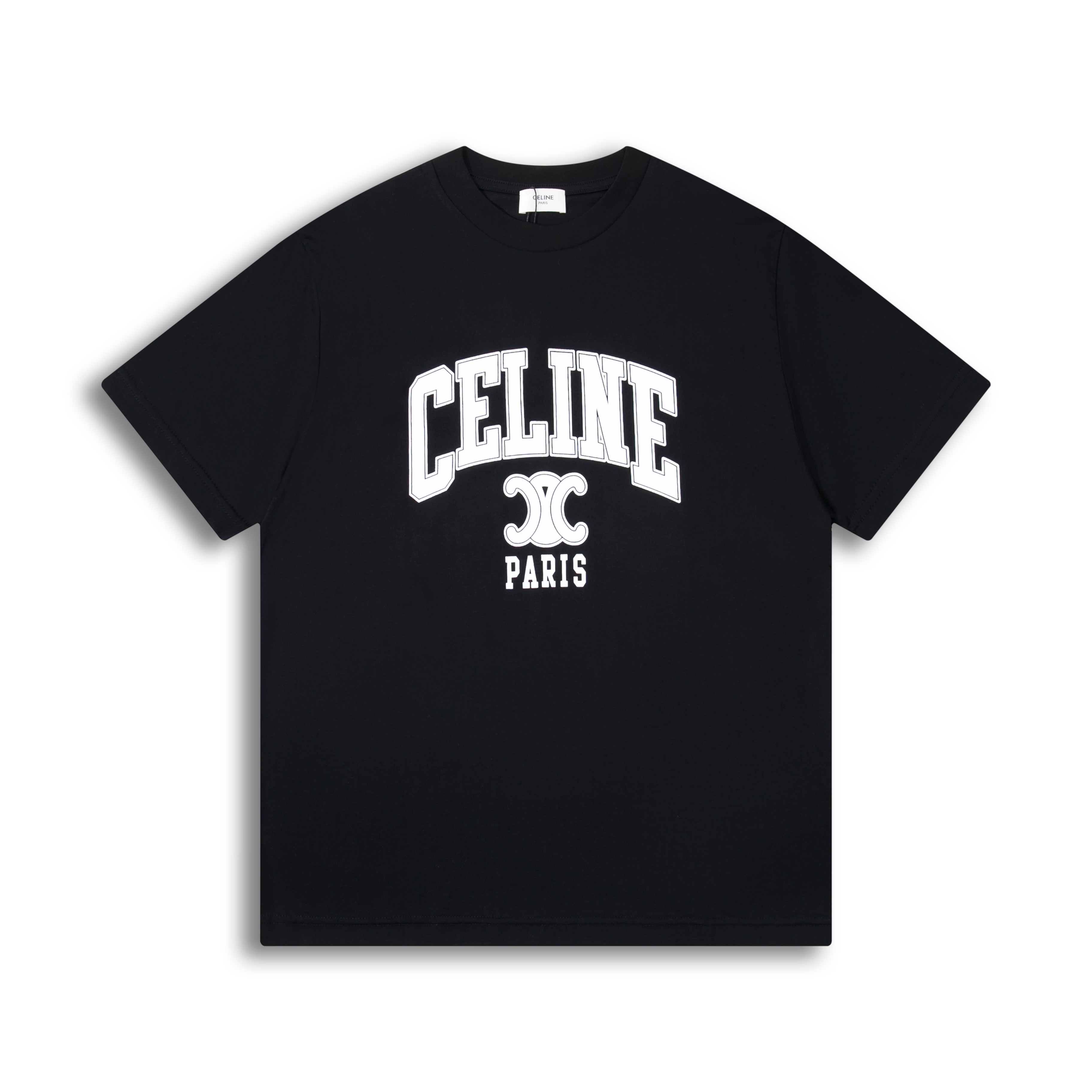 Camiseta de manga corta de alta calidad Celine Arc de Triomphe 2025ss primavera/verano nueva temporada con logo impreso…