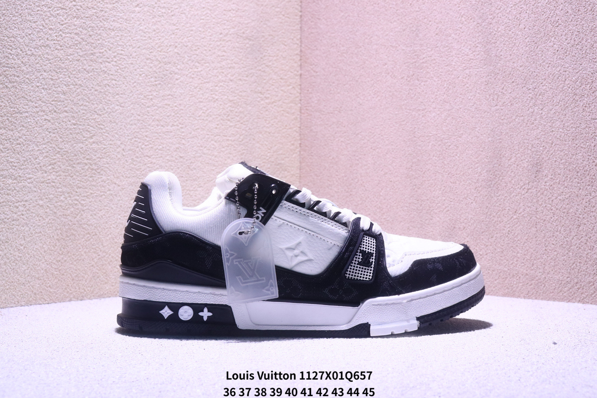 抽屉盒 路易威登/Louis Vuitton LV路易威登板鞋 LV篮球鞋风格运动鞋 该鞋由艺术总监 VIRGIL ABLOH设计 垫脚聚米微料加透气英伦网布 细节原版一致 XM1127Q657