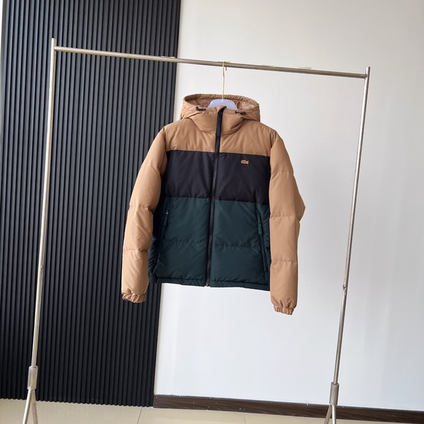 LACOSTE Clothing Coats & Jackets Down Jacket Embroidery Winter Collection Fashion Hooded Top