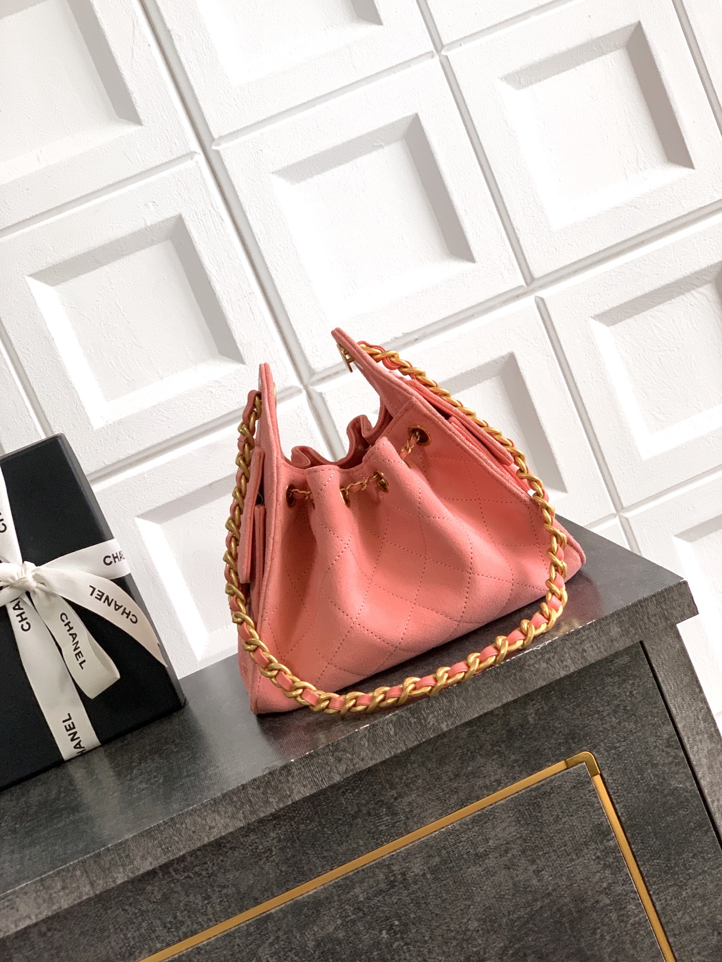 Chanel Style Pink Leather Chain Bag Bags Chain Bag detail image 3 from source 765837