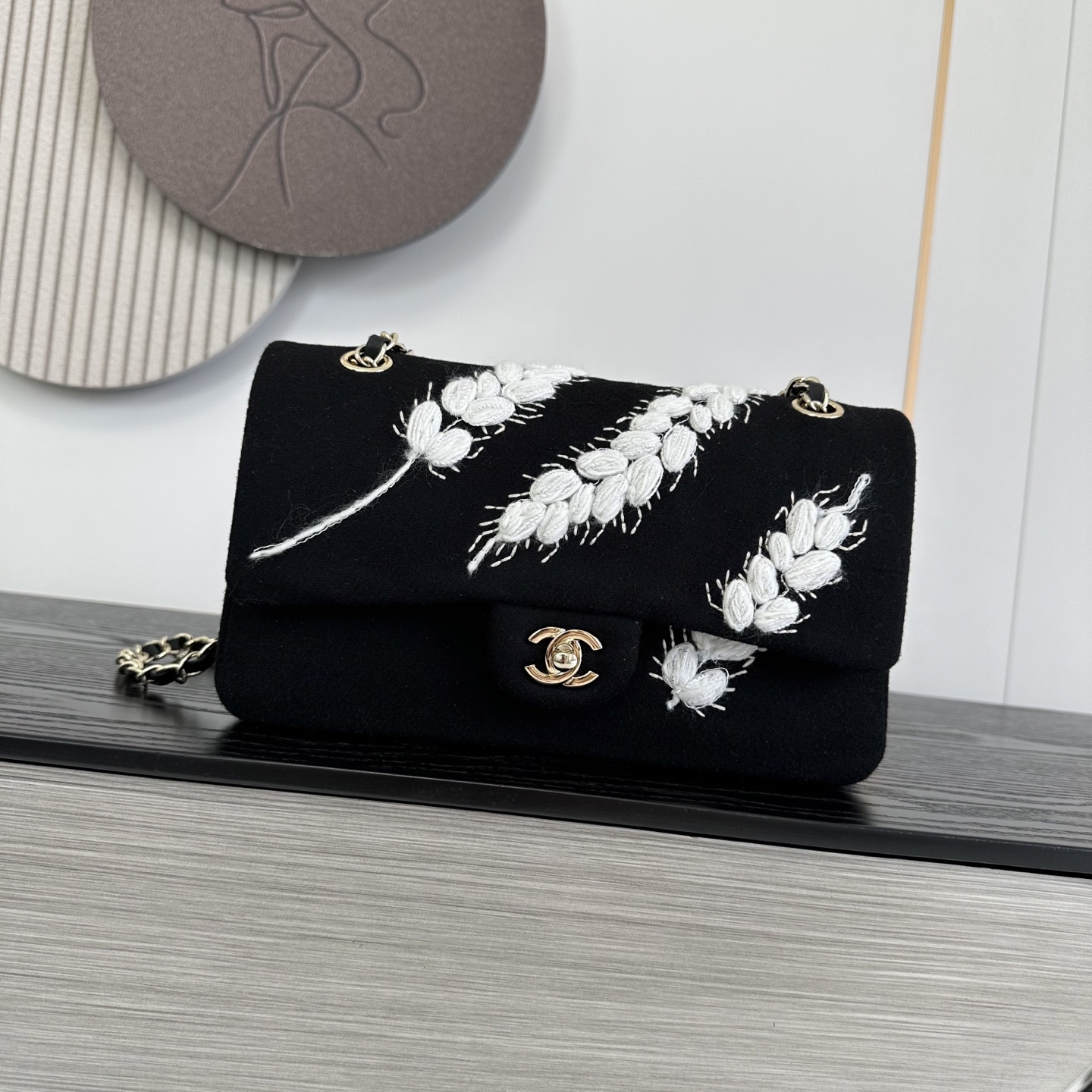 Chanel Embroidery Classic Flap Bag