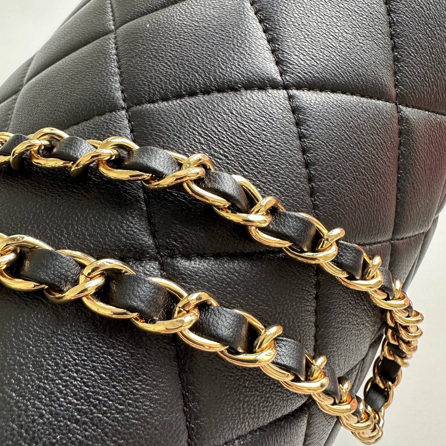 Chanel Quilted Leather Clutch With CC Kiss Lock