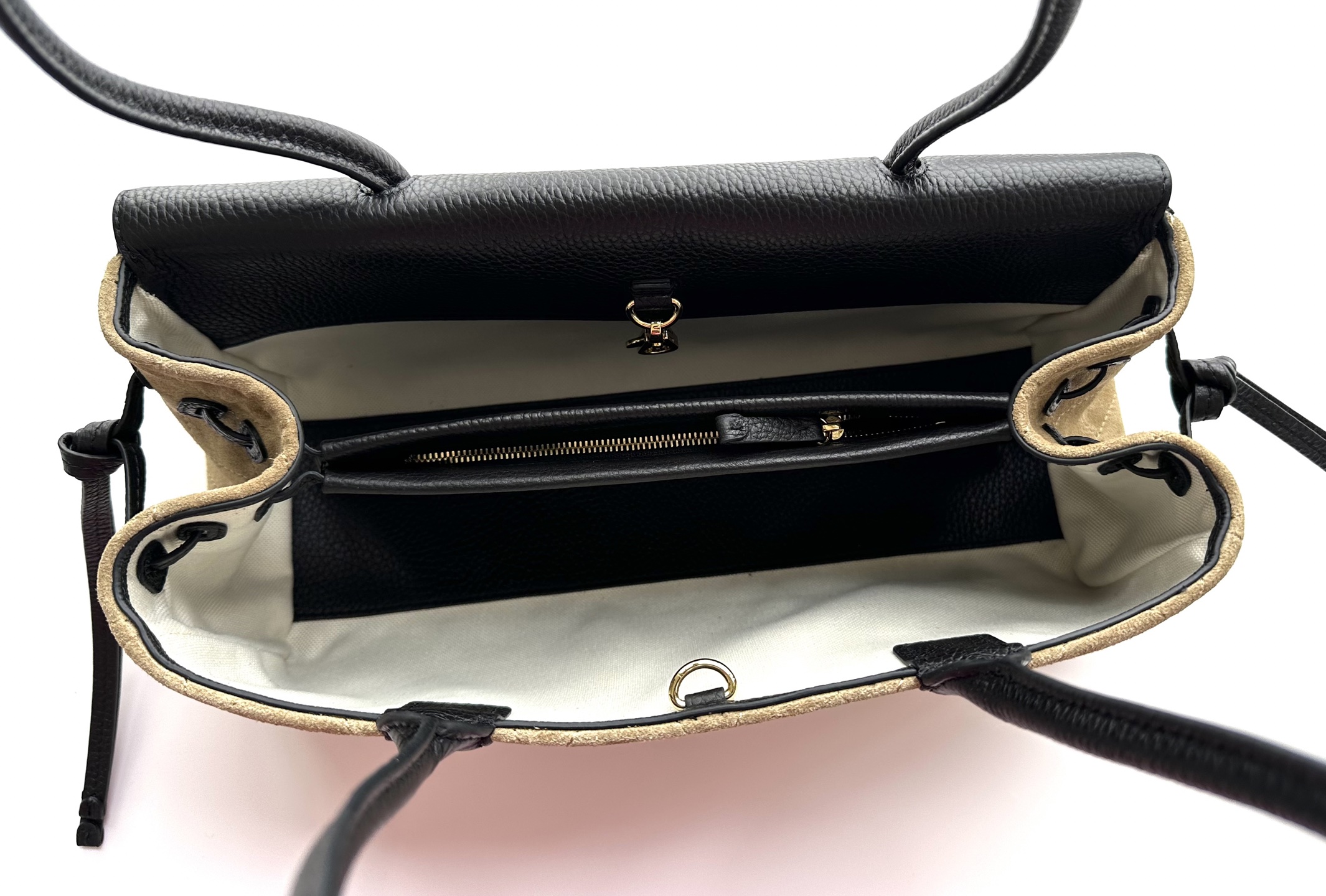 Chanel Suede & Leather Mix Long Shoulder Flap Bag