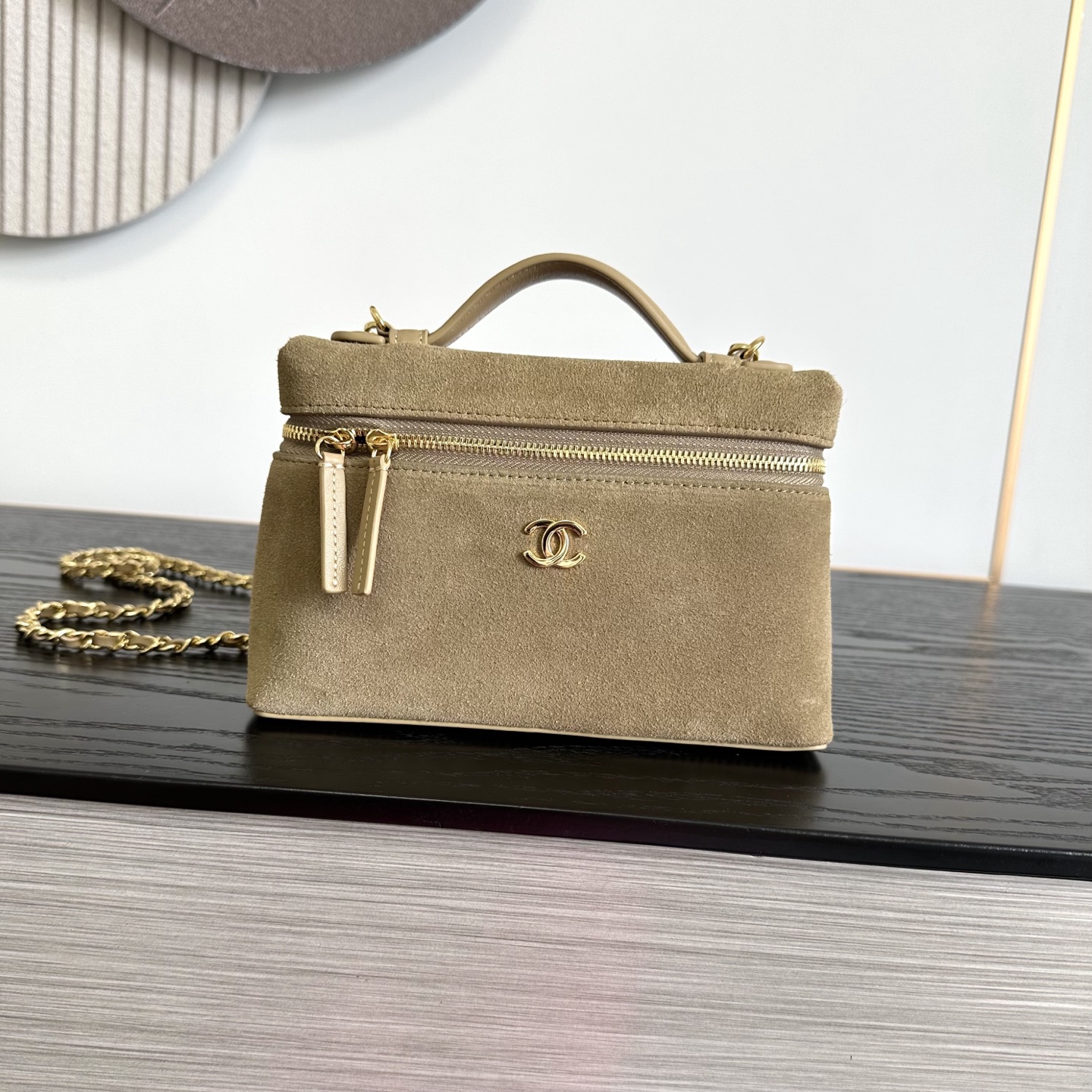 Chanel Suede Vanity Case