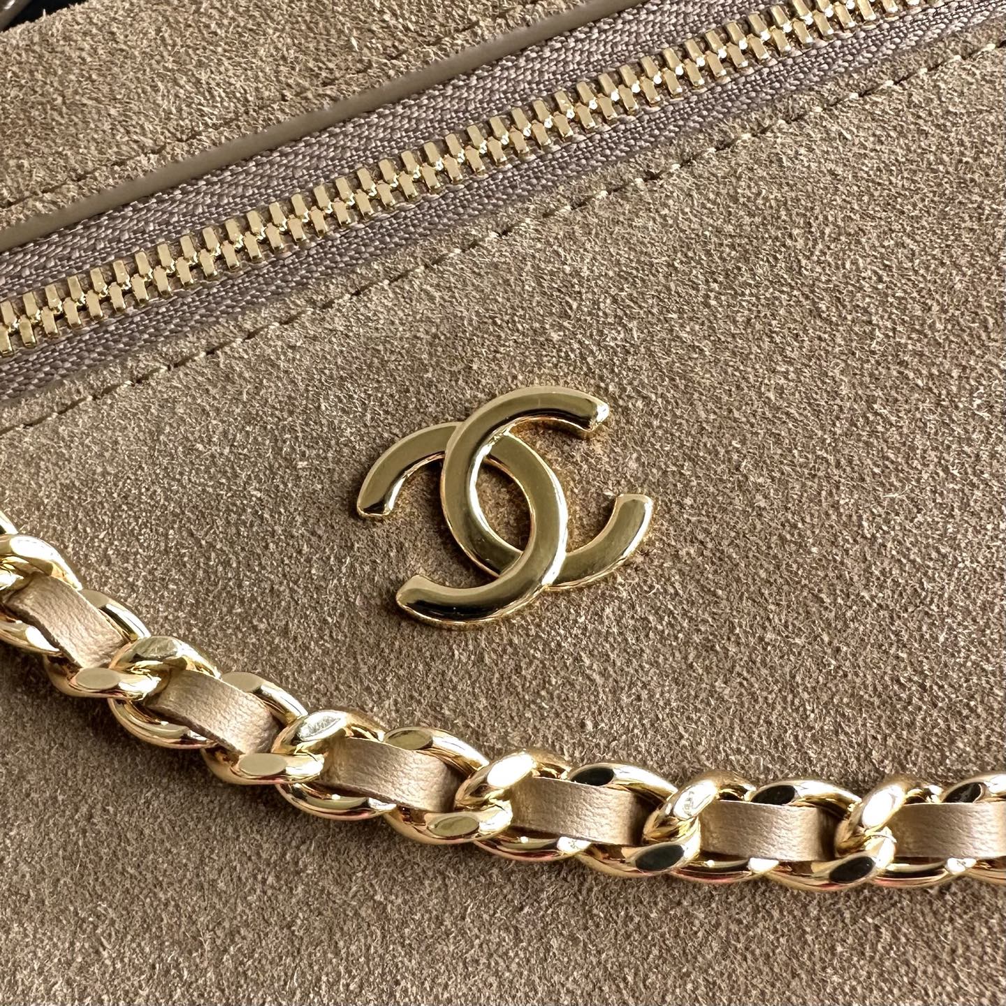 Chanel Suede Vanity Case
