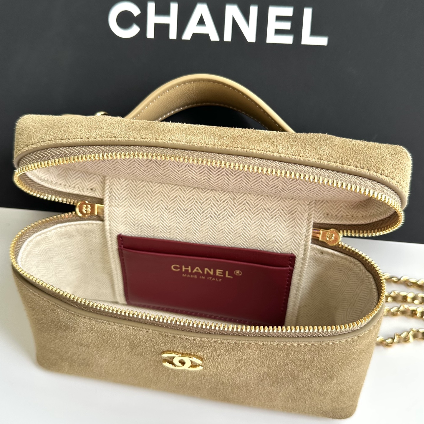 Chanel Suede Vanity Case