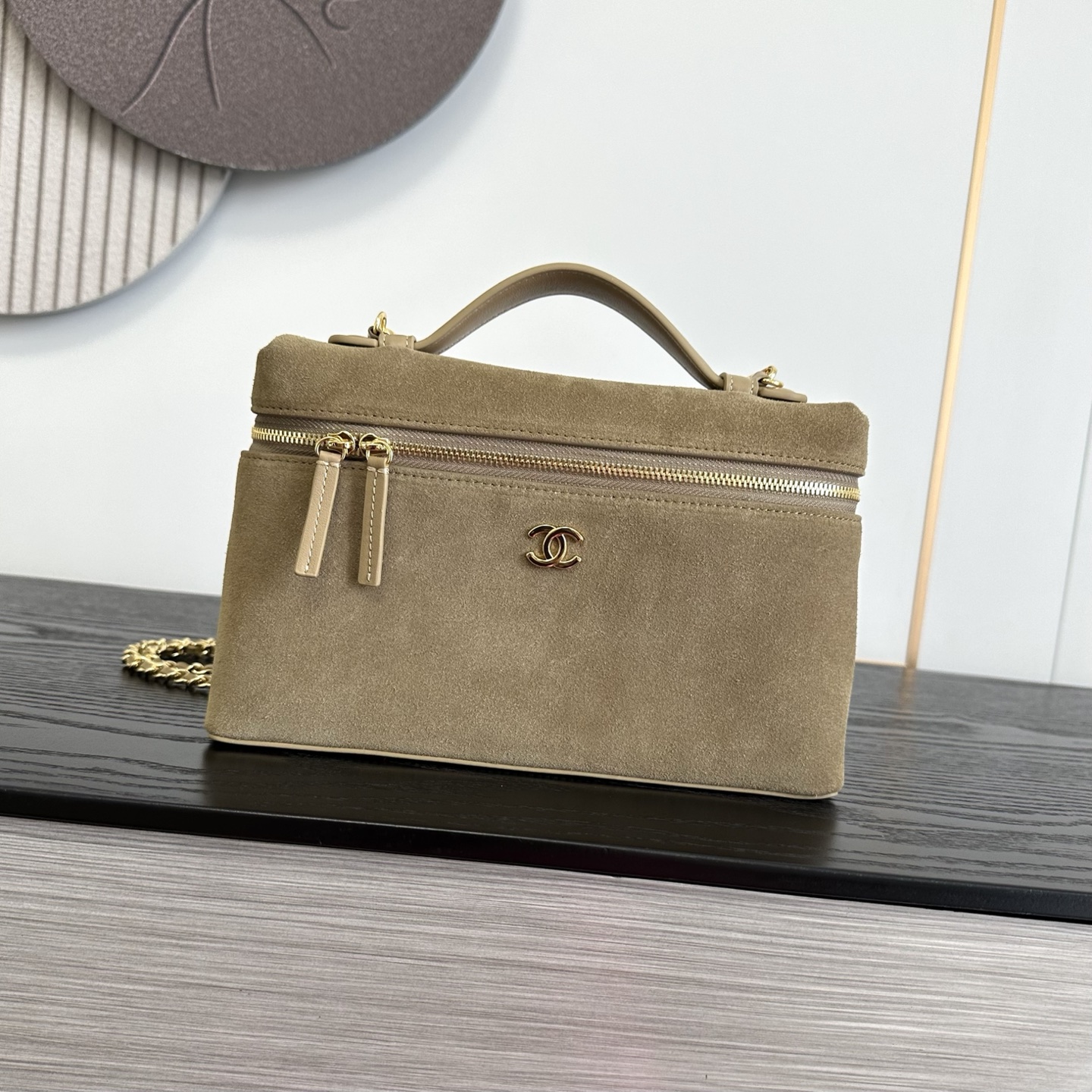 Chanel Suede Vanity Case