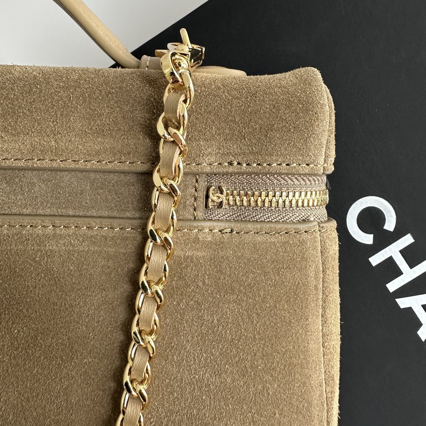 Chanel Suede Vanity Case