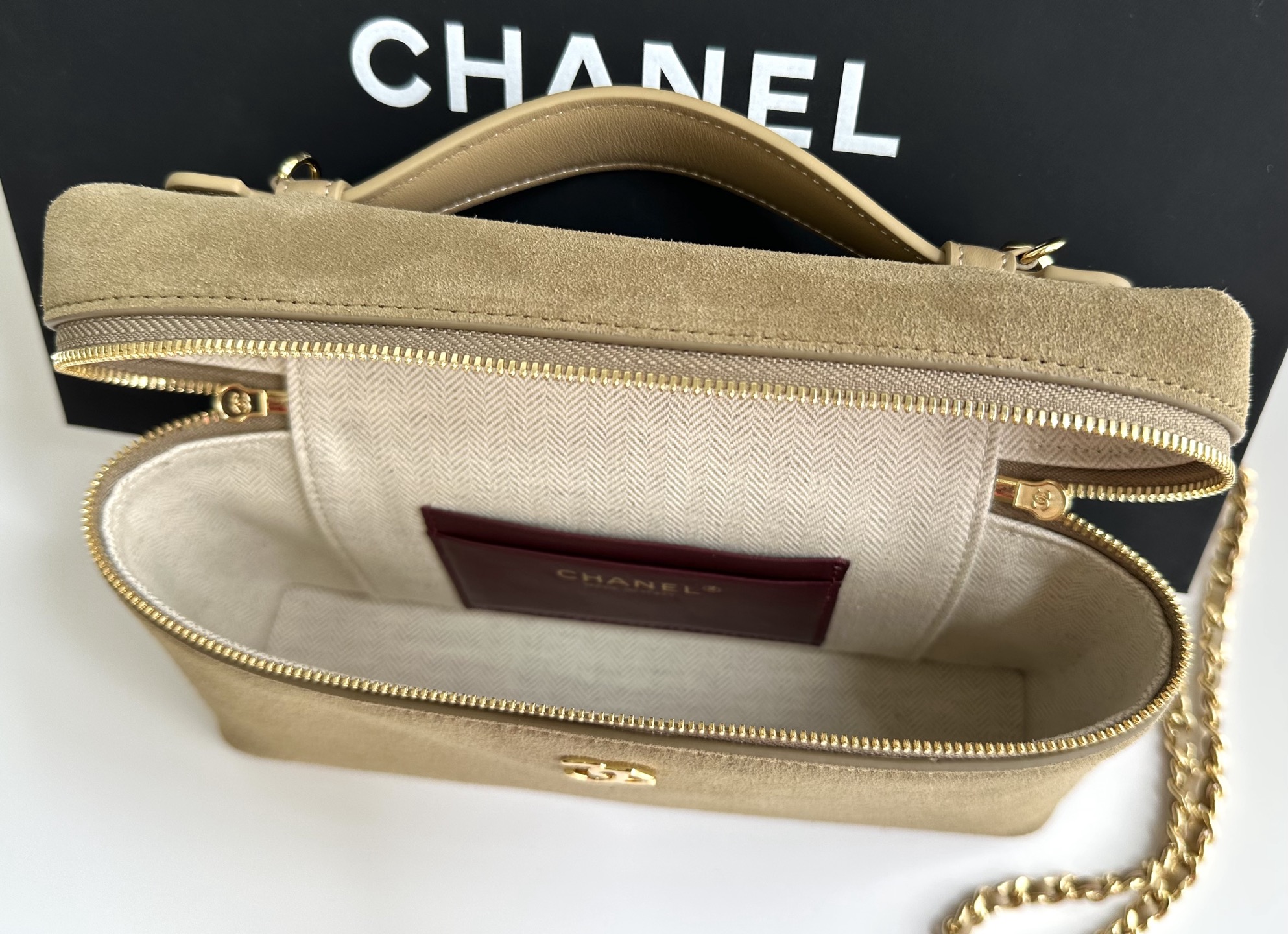 Chanel Suede Vanity Case