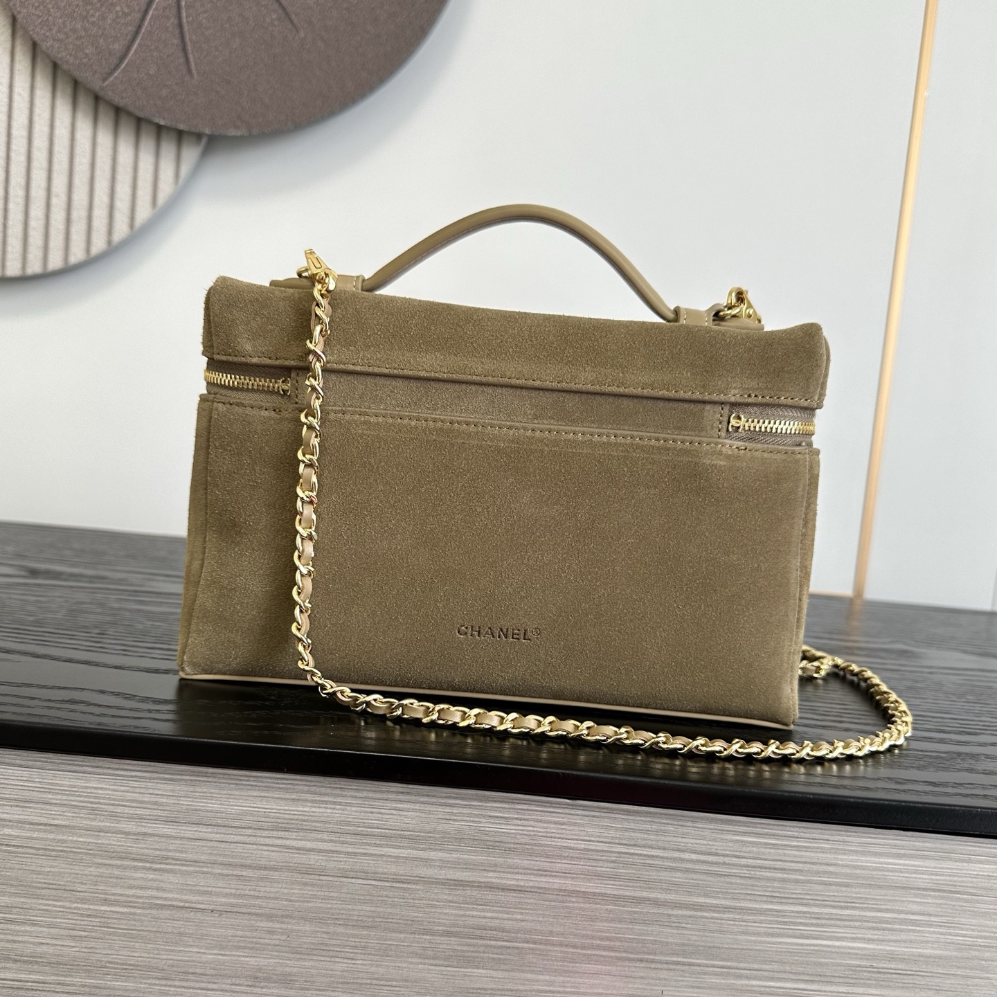 Chanel Suede Vanity Case