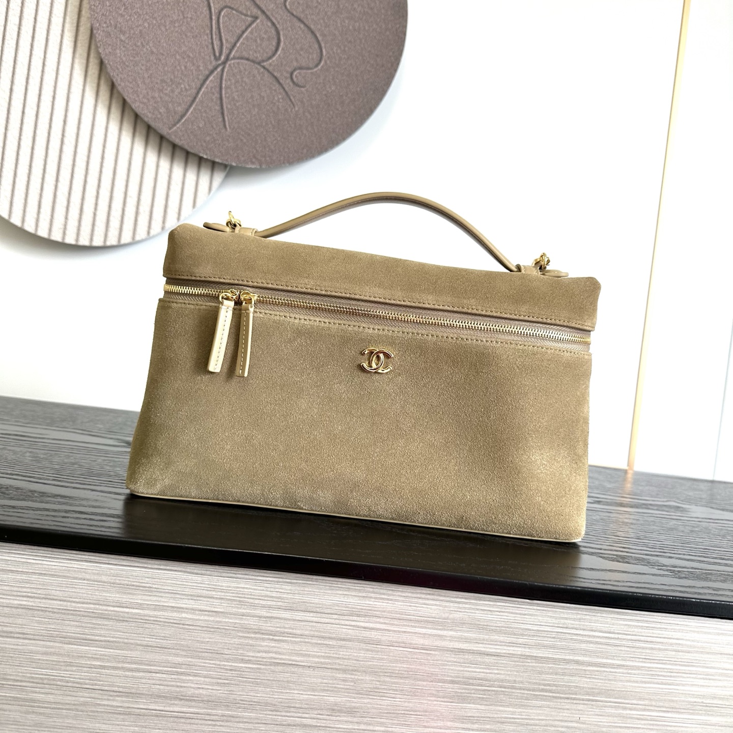 Chanel Suede Vanity Case