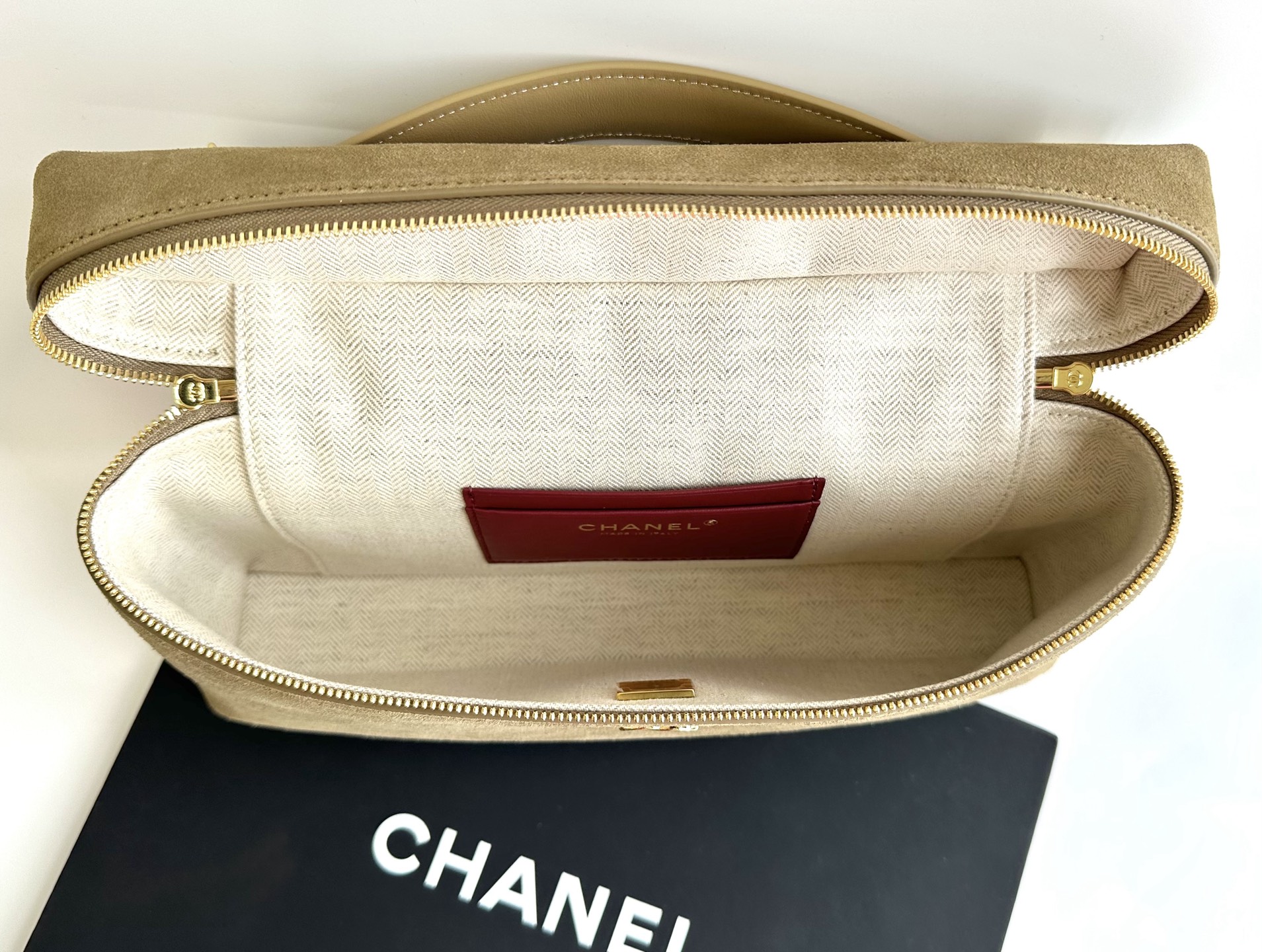 Chanel Suede Vanity Case