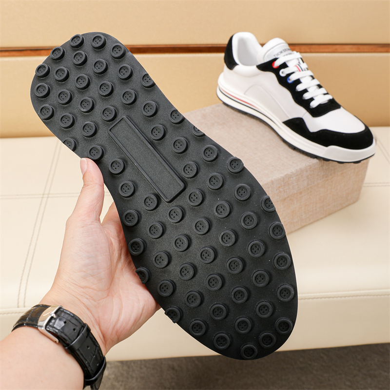 Thom Browne Men's Leather Low-Top Sneakers with Signature Stripe Detail 4 i1742194492762 2140 0 5