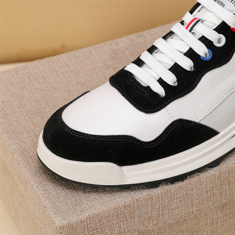 Thom Browne Men's Leather Low-Top Sneakers with Signature Stripe Detail 6 i1742194494171 85 0 4