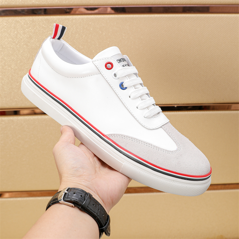 Thom Browne Leather Sneakers White with Tricolor Stripe Detail, Size 38-44 6 i1742194559695 4474 0 4