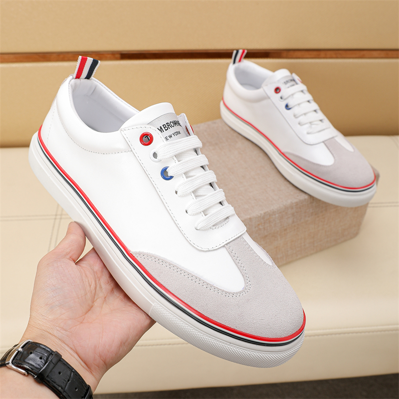 Thom Browne Leather Sneakers White with Tricolor Stripe Detail, Size 38-44 8 i1742194559700 5468 0 6