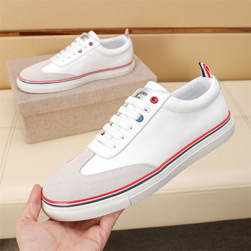 Thom Browne Leather Sneakers White with Tricolor Stripe Detail, Size 38-44 4 i1742194560361 7488 0 2